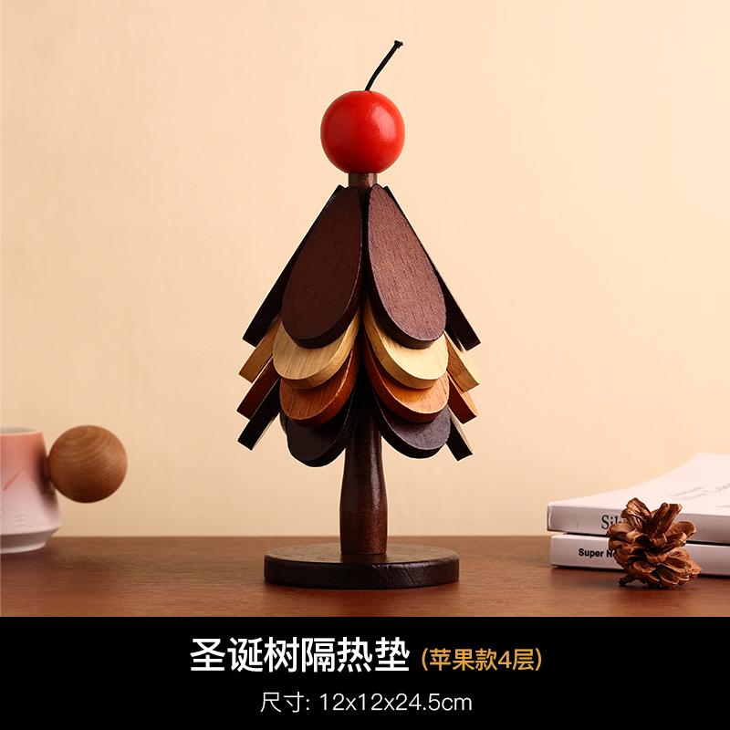 Kreativer Weihnachtsbaum Massivholz Isolationsmatte Tischdekorationen Verbrühschutz und Hochtemperatur Topfuntersetzer Tischschmuck