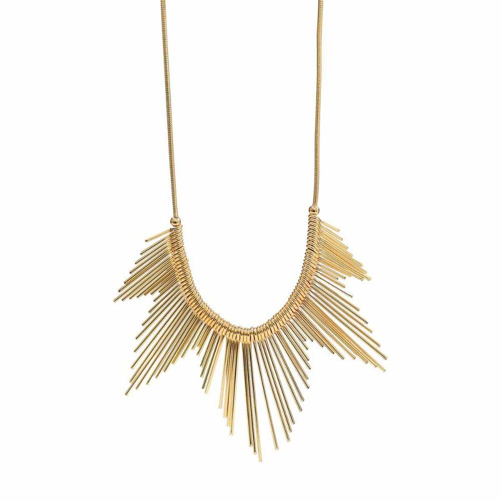 Multi Layer Geometric Necklace Charm Metal Chain Choker Punk Style Metal Line Necklace  Women