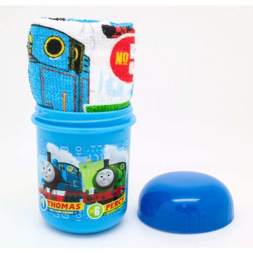 OSK Thomas the Tank Engine Hand Towel Set with Case, Made In Japan, Stylish and Cool, Unisex, for Kids, Students, and Adults (OC-1)