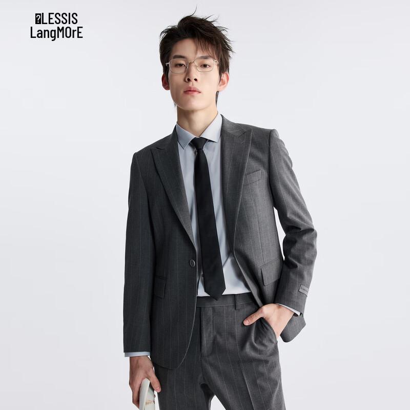 LILANZ Men s Business Casual Striped Jacquard Stretch Slim Suit 170