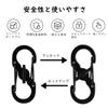 Huang Yem S-shaped carabiner, small size, set of 2/5 pieces,