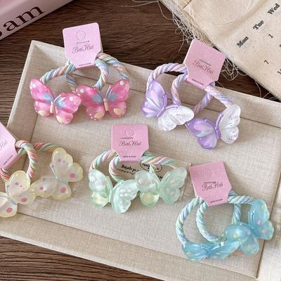 10Pcs Sweet Butterfly Hair Bands Luxury Bowknot Hair Ties Luxury Hair Rope  Hair Accessories