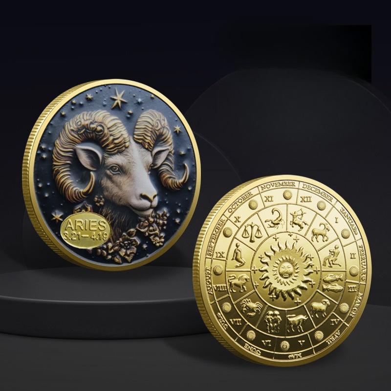 Pamětní mince Dvanácti souhvězdí, Kovové barevné pamětní medaile pro zahraniční obchod, Sběratelské mince souhvězdí