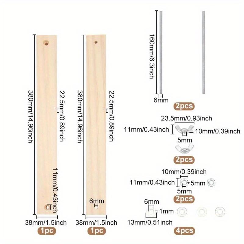 1set Wooden Book Press Multifunctional Portable Bookbinding Machine Book Binder Set Home Binding Machine Wooden Binding Tool Set White