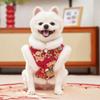 Cute Thick Velvet New Year's Dog Cat Clothing Chinese Style Comfortable Cat Dog Vest Soft Tang Clothing Pet Coat Autumn Winter