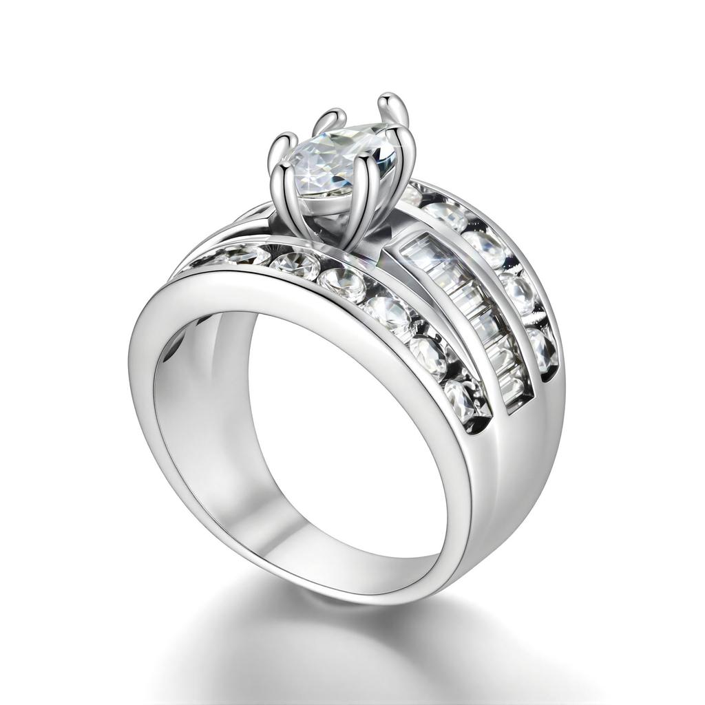 Supply, Copper Zircon Women'S Rings, Popular Fashion Engagement Jewelry