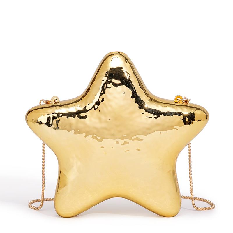 Ladies Dinner Bag Shining Face Star Bag Niche Design Zinc Alloy Sense Dinner Light Luxury Evening Bag