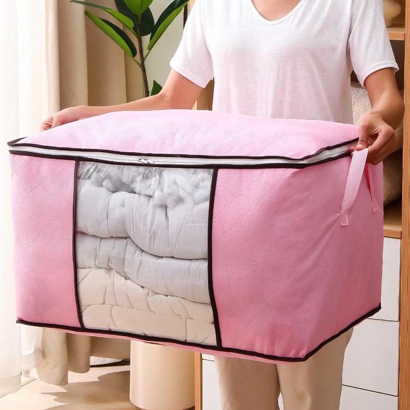 Large Capacity Storage Bag,Non-Woven Quilt Storage Bag, Quilt Travel Moving Storage Packing Bag, Clothes Luggage Storage Bag