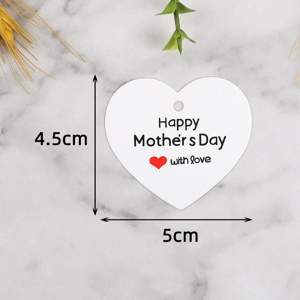 100pcs Heart Shaped Cards Gift Labels Hanging Decoration Hand Gift Hanging Tag  Mother Days