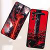 Ancient style swordsman For Samsung A73 A72 A71 A55 A54 A53 A52 A51 A13 A22 A16 A15 A12 A14 A26 A07 5G Black Phone Case