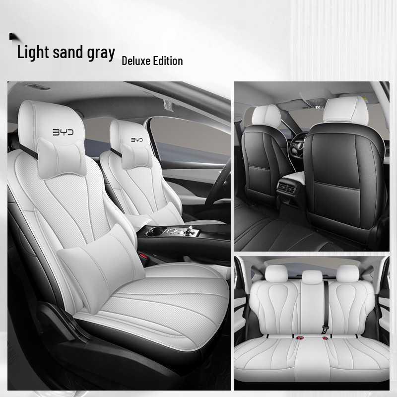 BYD Sea Lion Leather Seat Cushion - Fits 25 Car Models, All-Season, Breathable, Full Coverage.