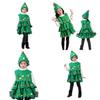 Christmas Tree Costume For Kids And Adults Authentic Striped Outfit For Cosplay