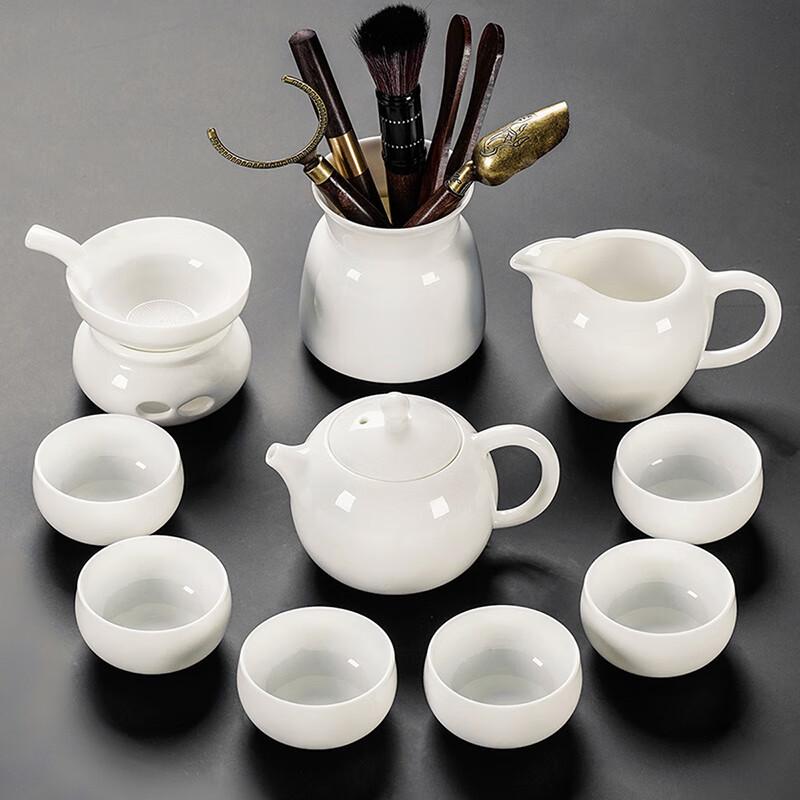 Lainuo Yun Chu Mutton Fat Jade Porcelain Tea Set