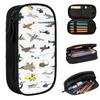 Trousse Colorată cu Diverse Avioane și Elicoptere pentru Cadouri Băiat Fată Cutie pentru Pixuri Geantă pentru Creioane Materiale de Papetărie Geantă Suport pentru Pixuri