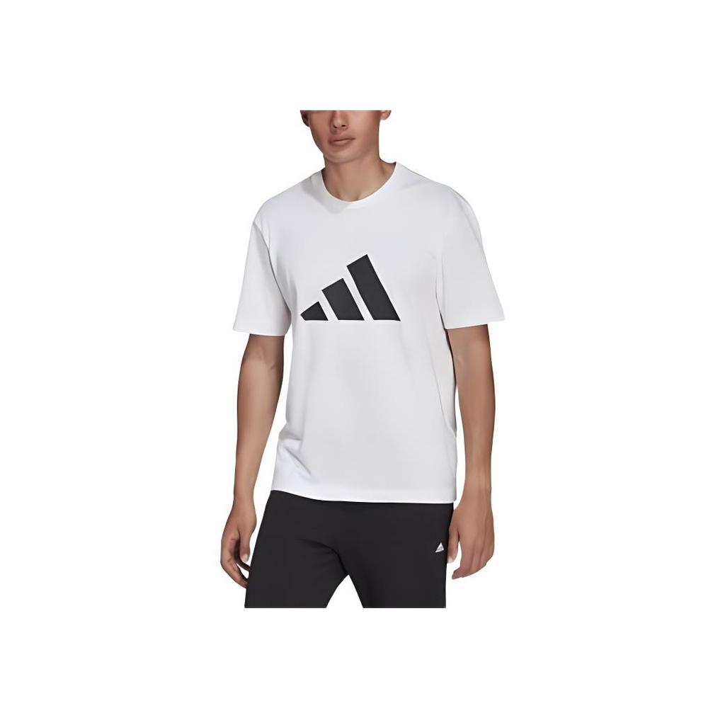 Adidas Athletic Casual Crew Neck Short-Sleeve T-Shirt Men Tops White H46558