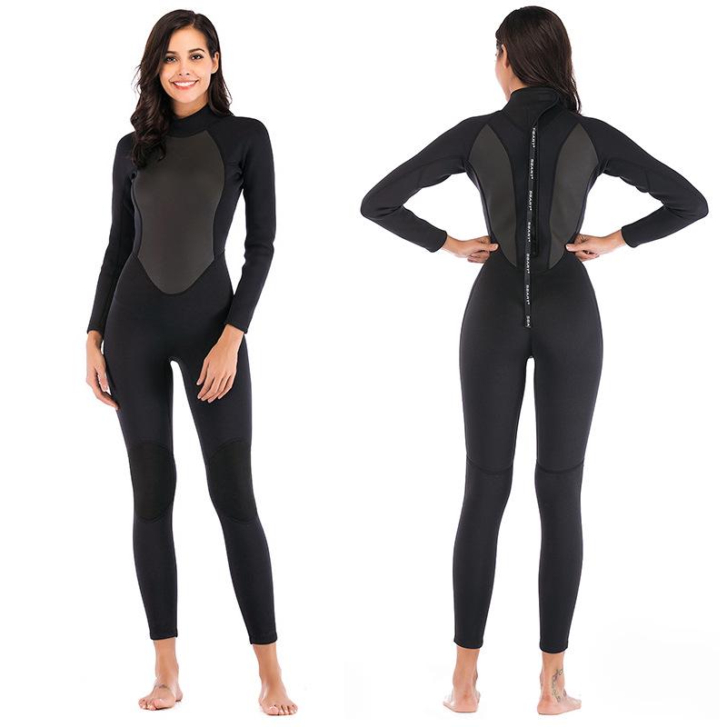 Sharkbat Women's 3MM Thick Long Sleeve Wetsuit for Winter Swimming, Surfing, and Snorkeling