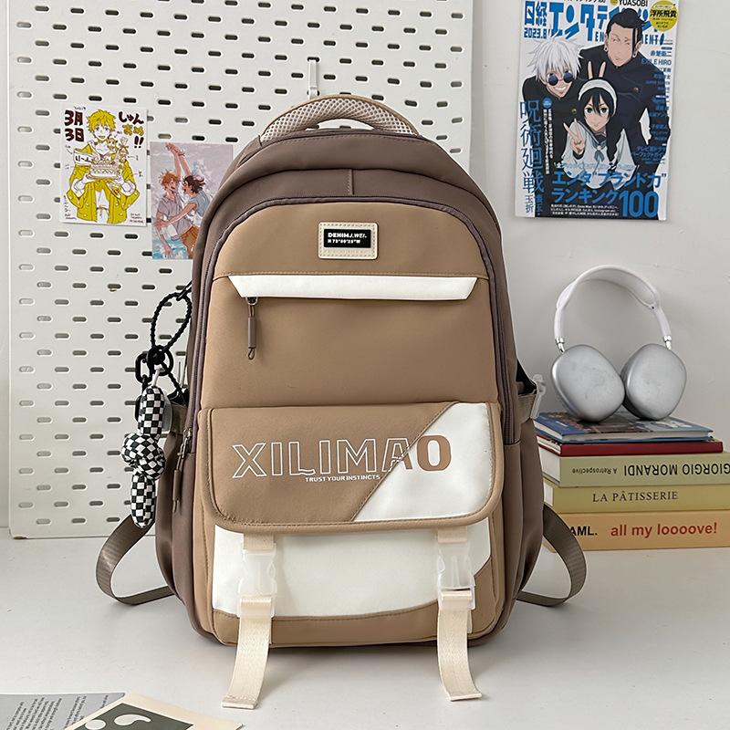 School bag high value back junior high school students casual simple lightweight versatile large capacity