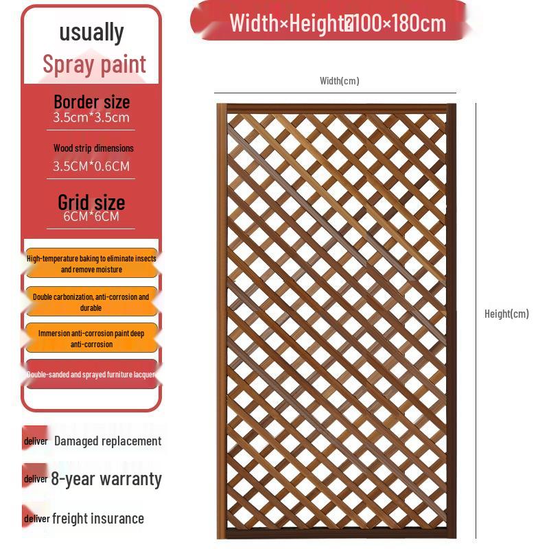 Anti-Corrosion Wood Garden Fence & Climbing Frame for Outdoor Spaces