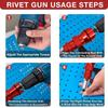 Aluminum Zinc Zinc Alloy Rivet  Adapter Removable Plastic Handle Cordless Rivet Riveting Machine  Furniture