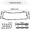 Motoforti Engine Valve Cover Gasket Kit, for BMW E39 E46 E83 E85 2002-2006, Cylinder Head Valve Seal Gasket with Grommet Seal,No.11120030496 Rocker