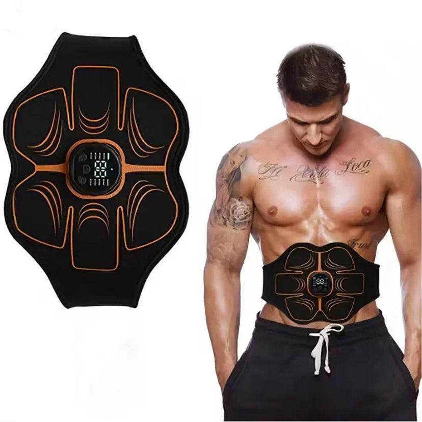2026 EAb Belt Abdominal Muscle Toner - Abs Stimulator  Abs Stimulating Belt Muscle Men Women Training Device   rechargeable чёрный
