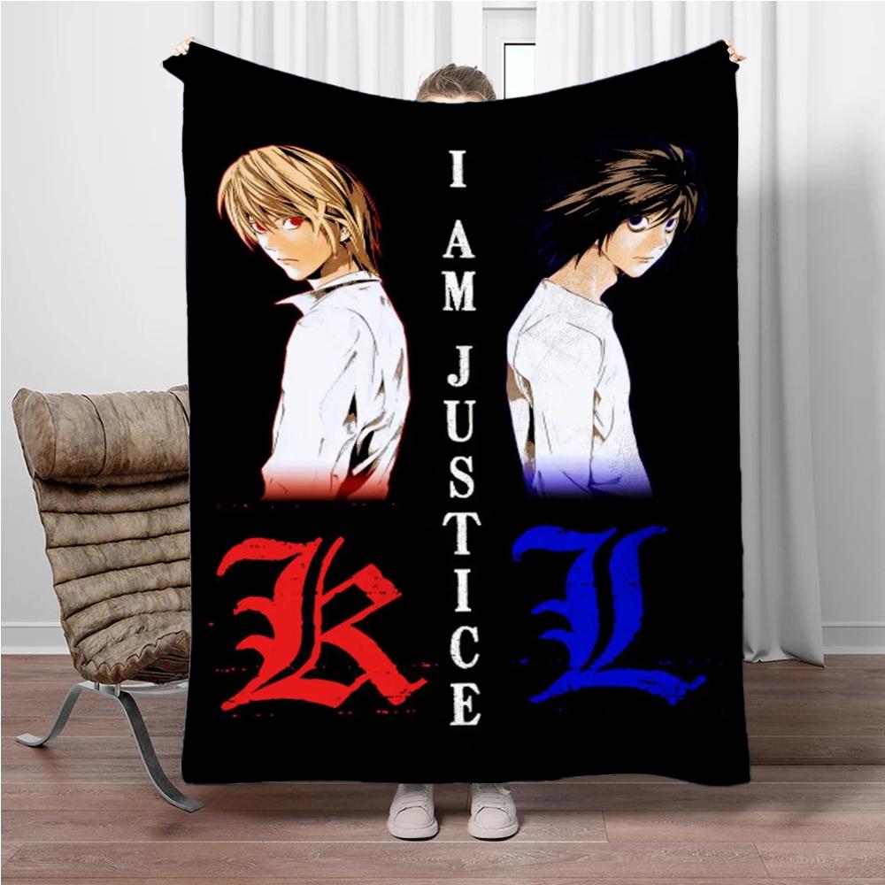 Japanese Anime Blanket DEATH-NOTE Children Warm Soft Blankets for Sofa Bed Cover Blanket Suitable for Birthday Souvenir Gifts