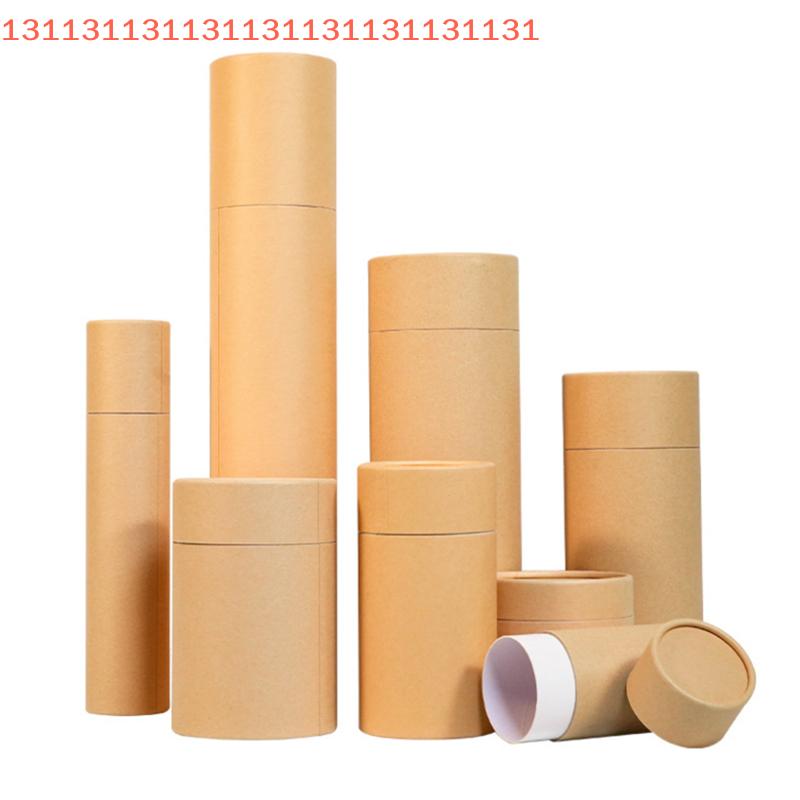 1Pcs Thick Round Cowhide Empty Paper Tube Essential Oil Roller Bottle Packaging Box for Oil Perfume Container