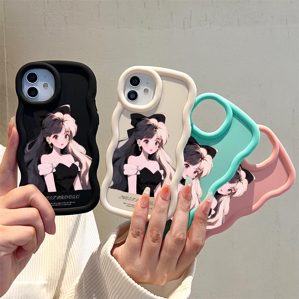 Big Wave Edge Weiches Silikonmaterial Macaron-Telefongehäuse Stoßfestes Schutzgummigehäuse für iPhone Samsung Huawei Honor Xiaomi Redmi OnePlus Moto