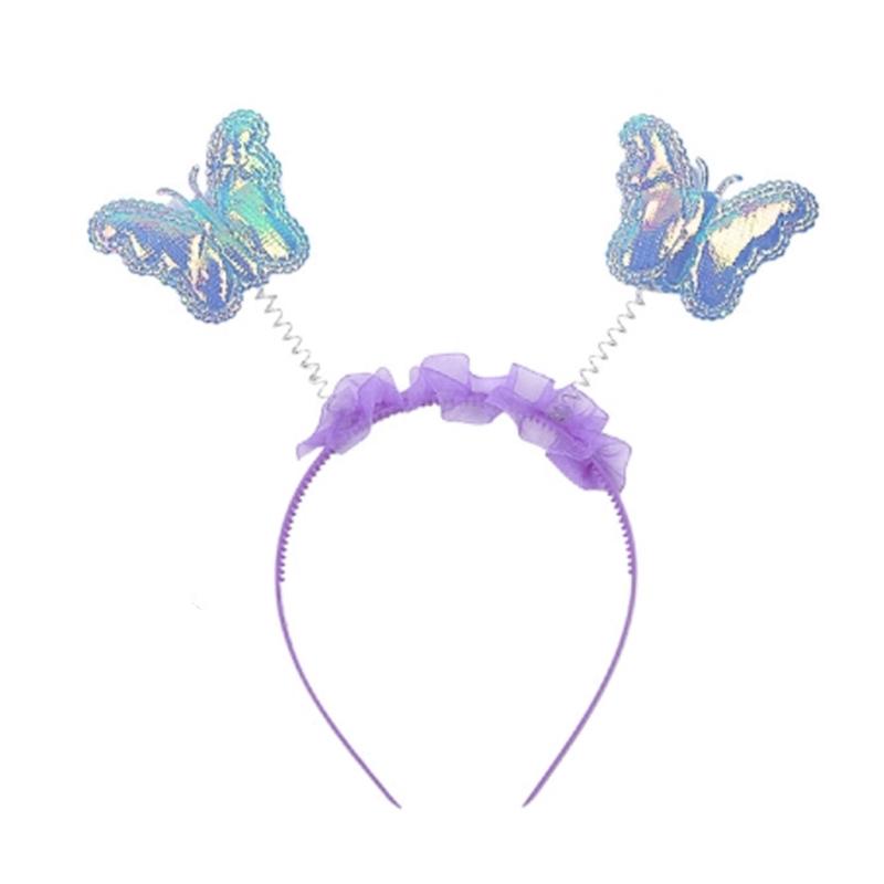 Cute Dreamlike Fairy Princess Angel Wand Butterfly-Wing Tutu Headband Birthday Party Halloween Cosplay-Costume Props