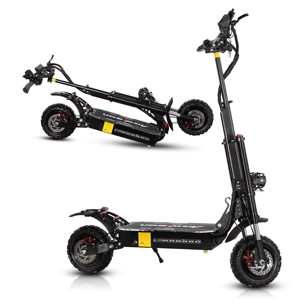 EU-Lager Q12 Plus 6000W Doppelmotor Elektroroller 60V 38Ah, 75km/h Geschwindigkeit, LCD-Display, 11-Zoll-Reifen, 80KM Reichweite