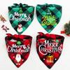 Christmas Day Pet Small Medium Large Dog Dog Cat Double Teddy Dog Triangle Towel Saliva Cat Bib Supplies