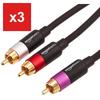 RCA Audio Cable, Amazon Basics 2.4m (1-Male To 2-Male Subwoofer Cable)