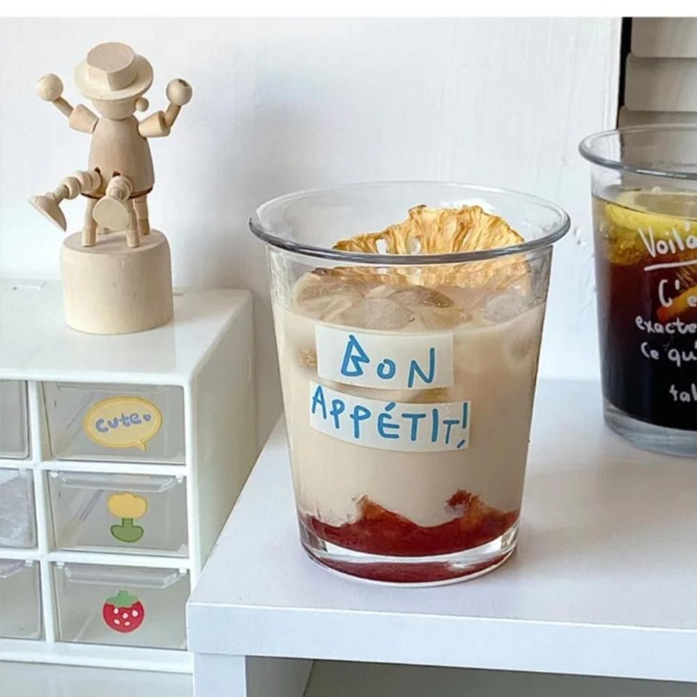 350ML Glass Cup Transparent Classic Glass Drinkware Creative Daily Water Cup