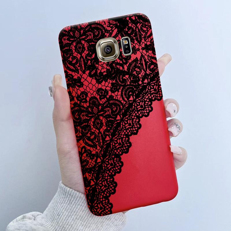 For Samsung Galaxy S6 G920F S6 edge G925F Phone Case Popular Butterfly Flower Girl Design Soft Silicone TPU Back Housing Covers