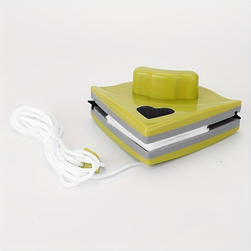 

1 шт. Двусторонний магнитный очиститель для стекла с эргономичной ручкой, Треугольный многофункциональный скребок для окон для ванной, спальни, гостиной / для наружного использования зелёный