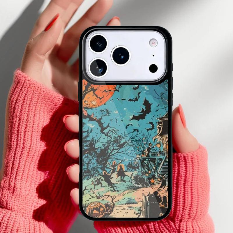 Vintage Halloween Phone Case for iPhone 17 Air 16e 15 14 13 Pro Max Back Cover for 12 11 Pro Coque