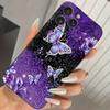 Dreamy Purple Butterfly Starry Sky Phone Case Suitable for iPhone 17 16 15 14 13 12 11 Pro Max Plus Anti Drop and Anti Shock