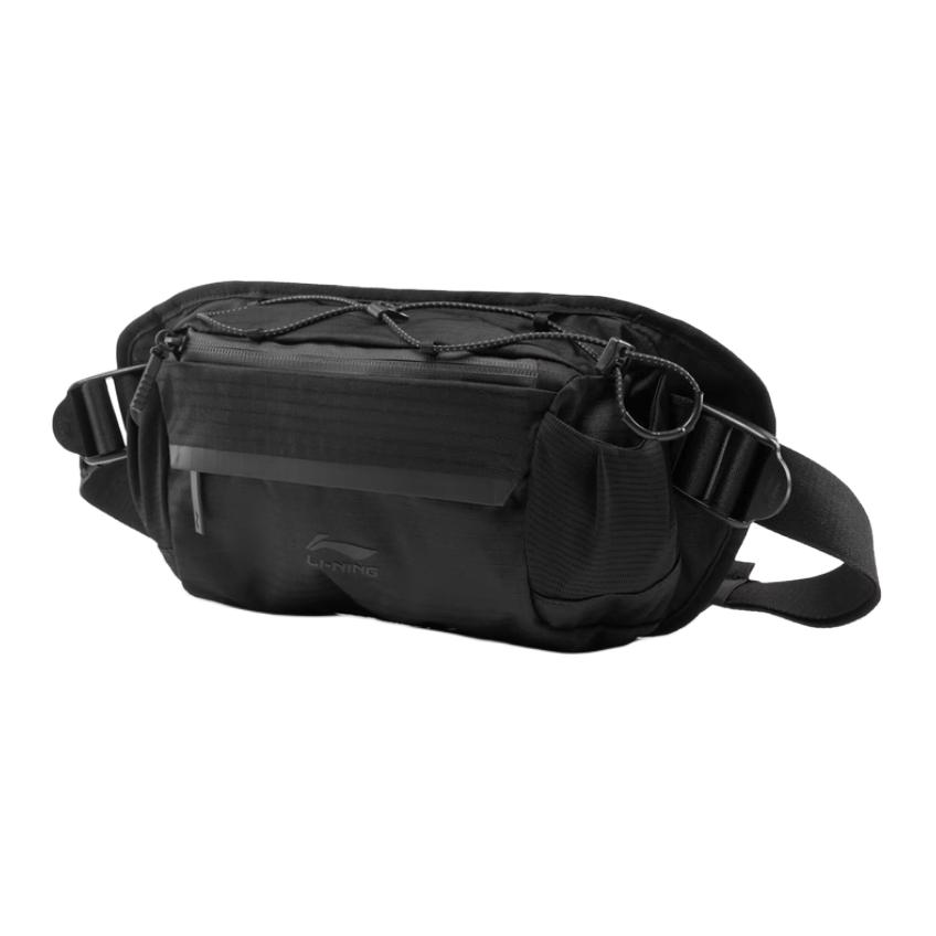 New LiNing Sports Life Collection Polyester Fanny Pack Unisex Black ABDV011-1