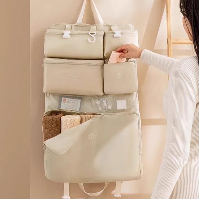 7 In 1 Travel Storage Bags Set for Down Jackets Clothes Underwear Organizer Packs Luggage Essential Organizer with Separate Compartments