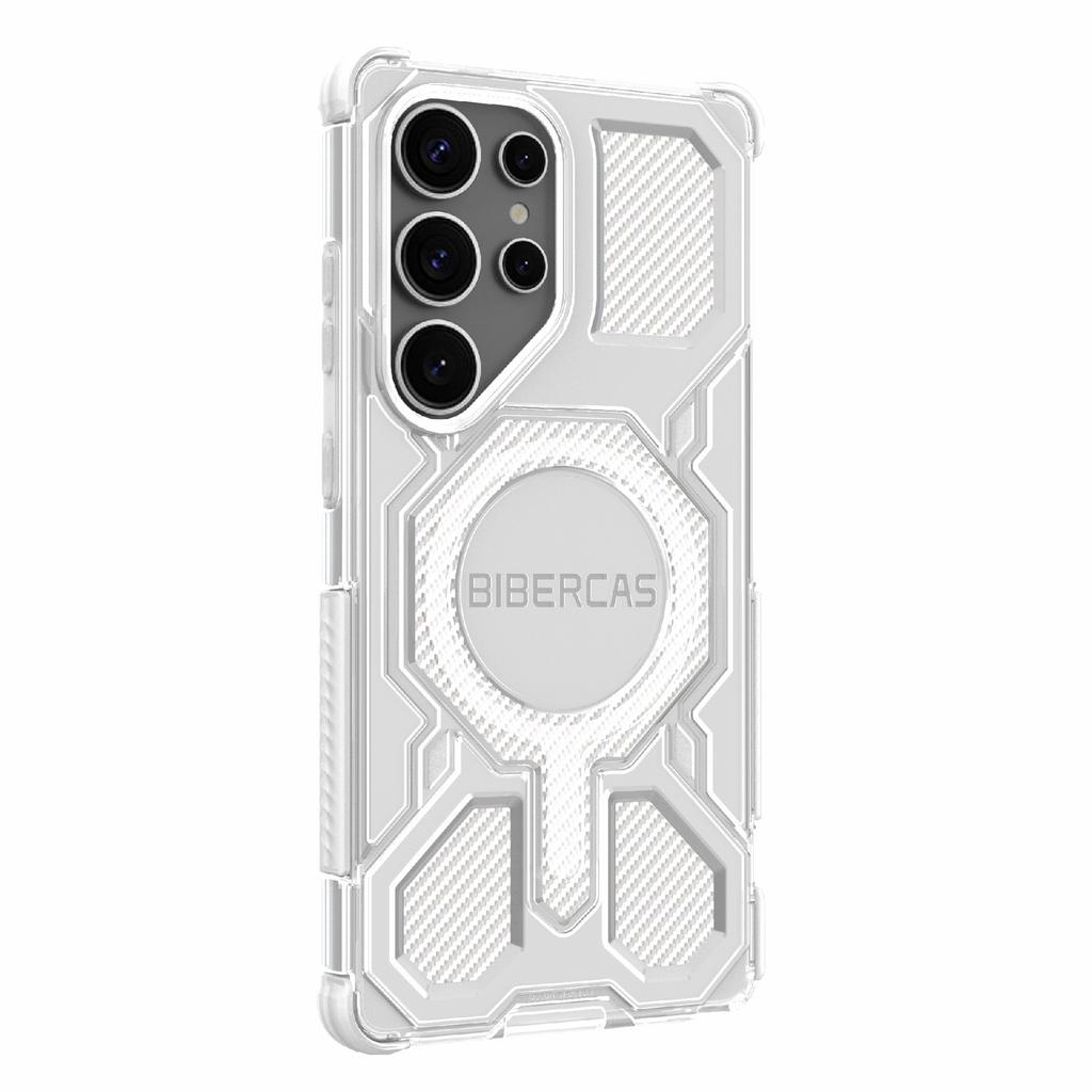 BIBERCAS J-16 Transparent Series For Samsung Galaxy S25 Ultra Case Compatible with MagSafe TPU+PC Phone Cover