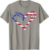 USA Flag Heart American Patriotic Armed Forces Memorial Day T-Shirt Casual Cotton Daily Four Seasons Men Clothing Holiday Tees