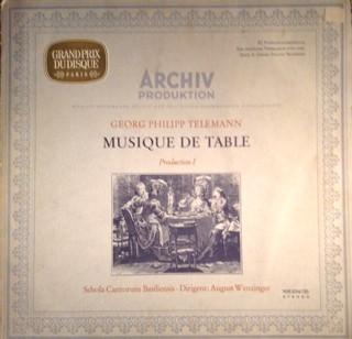 

LP Record AUGUST WENZINGER - Georg Philipp Telemann: Tafelmusik 2708008,1983343 ARCHIV Germany Classical Used