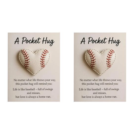 Golf Pocket Hug with Card Heart-Shaped Softball Golf Ball Pocket Hug Token Encouragement Keepsake Gift for Softball Lovers Golfers Sports Enthusiasts