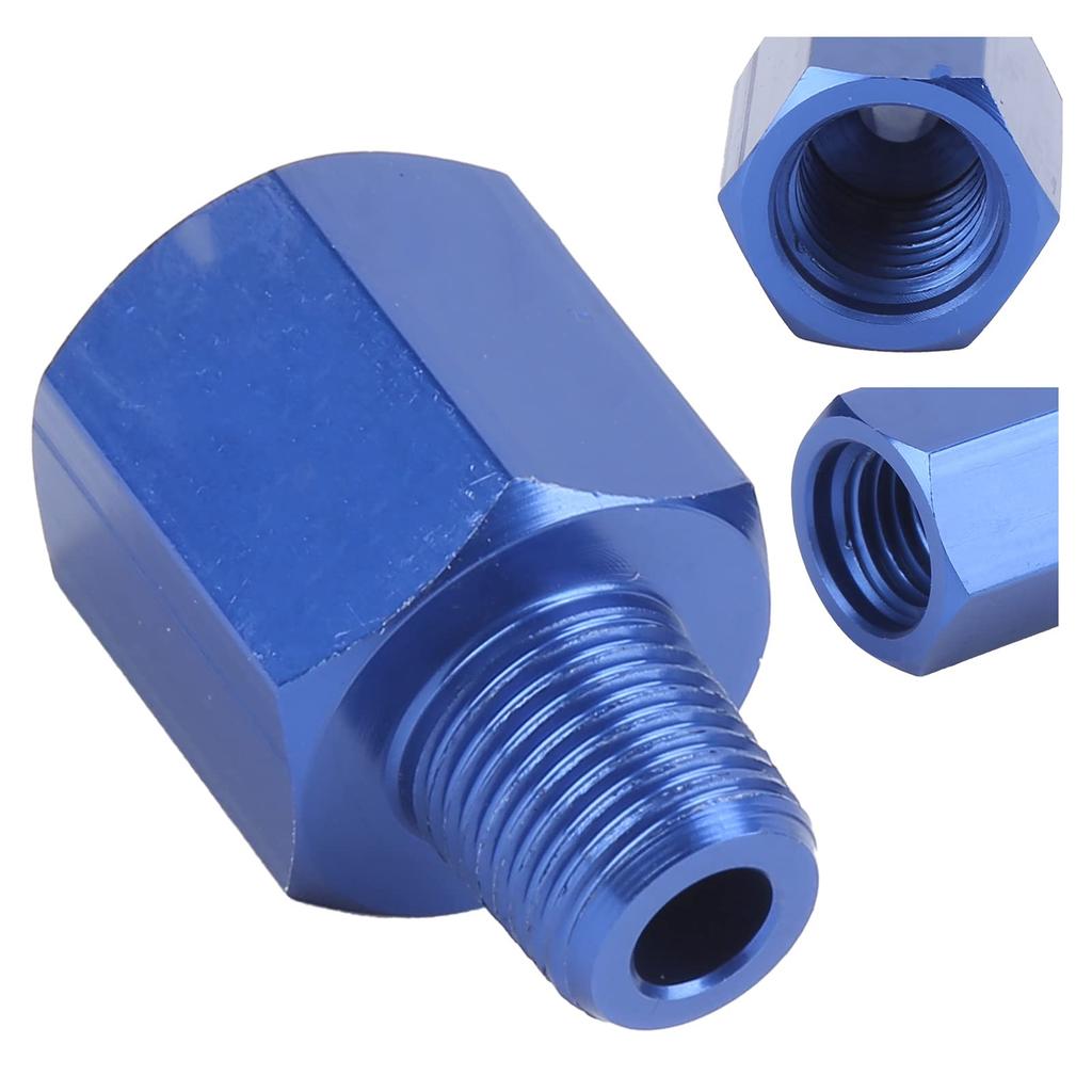 EBTOOLS 2 PCS Female to 1/8 NPT Male Adapter Male Hose End Metric Fitting Adapter for Oil Pressure Gauge Sensor Port Conversion