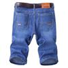 Pantaloncini in denim di seta ghiacciata da uomo, estivi, sottili, larghi, da indossare all'esterno, cinque nei pantaloni, sette pantaloni da marea dritti