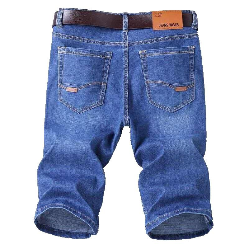 Pantaloncini in denim di seta ghiacciata da uomo, estivi, sottili, larghi, da indossare all'esterno, cinque nei pantaloni, sette pantaloni da marea dritti