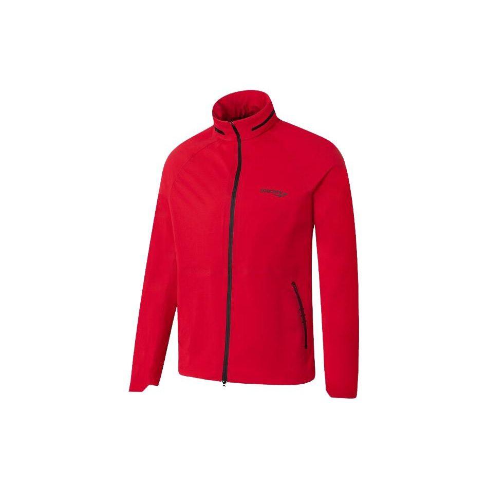 

Saucony Solid Color Detachable Hood Woven Sports Jacket Men Jackets Magic-Red SC2239001-2 2XL