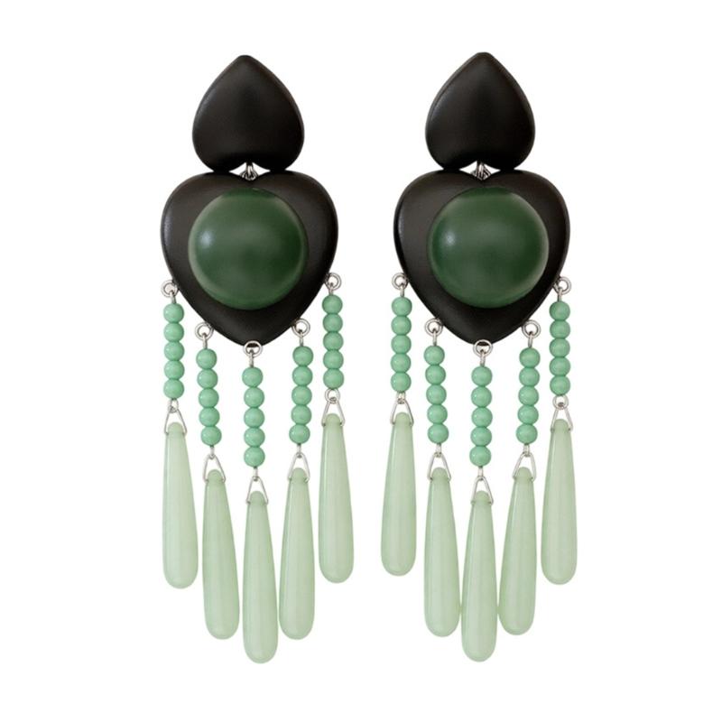 

Handcrafted Resin Heart Dangle Earrings With Metal Plating For Sensitive Ears And Stylish Looks 1