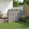 Gabion Raised Bed 4 Pcs Silver 330 X 50 X 150 Cm