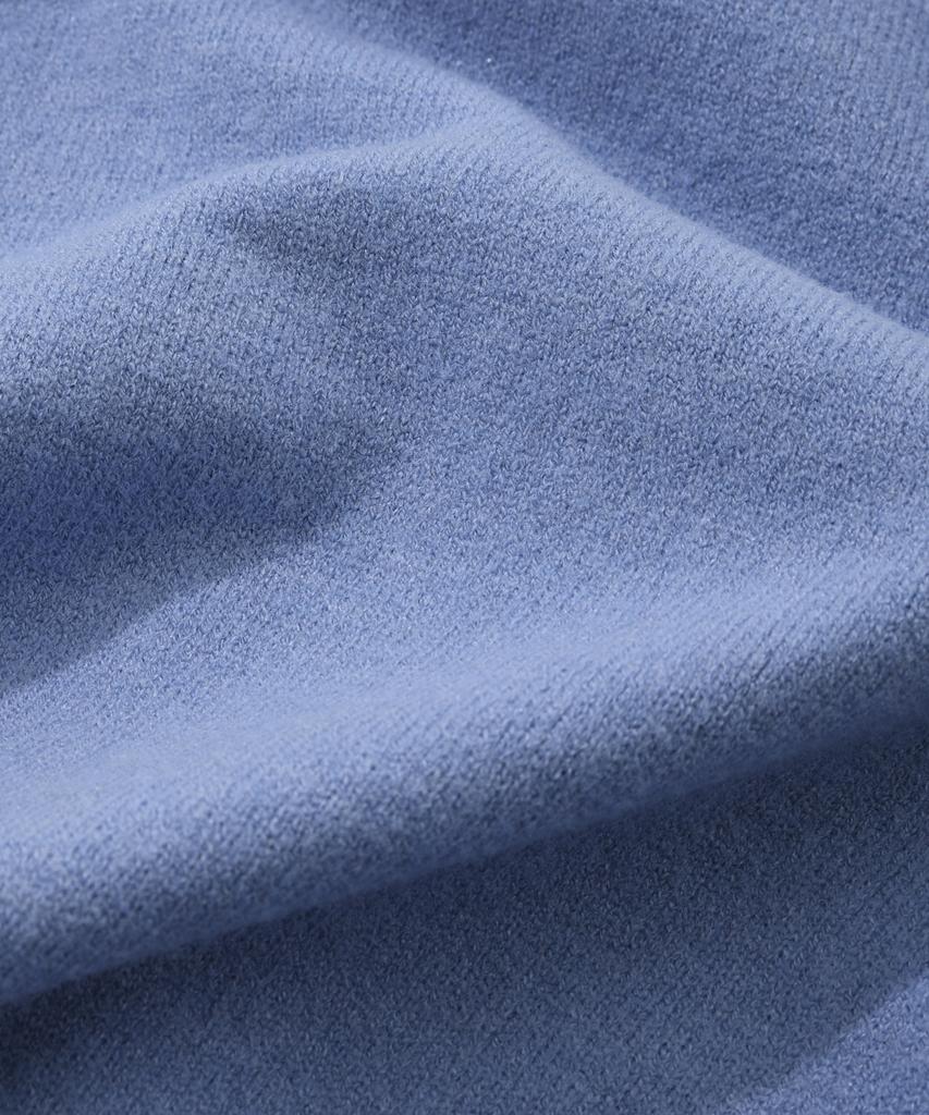 COVERNAT WOMAN Crop C Logo Turtleneck Knit Blue